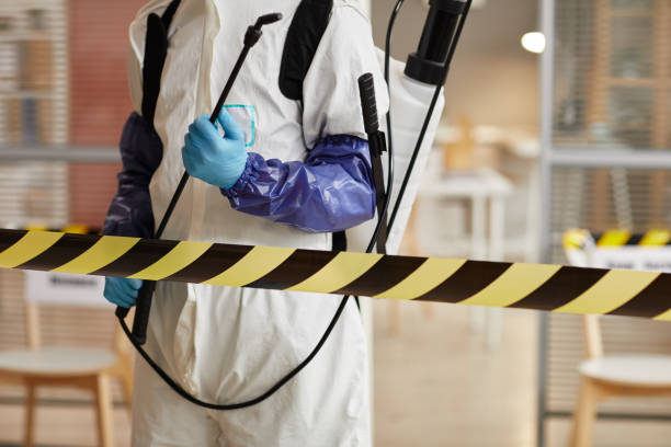 Professional Biohazard technician working in Randolph, MA
